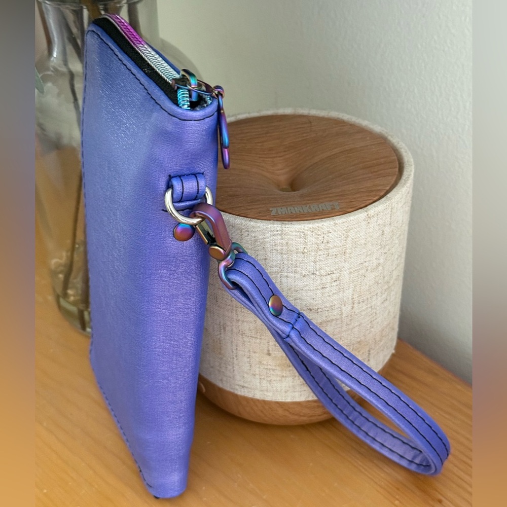 Purple Wristlet Clutch Handbag - Sleek Everyday Style